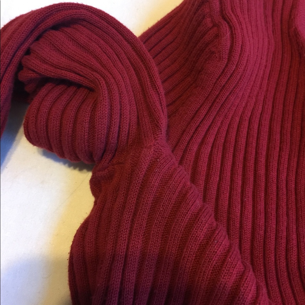Vintage Express Red Ribbed Cardigan Size Large - Picture 5 of 7